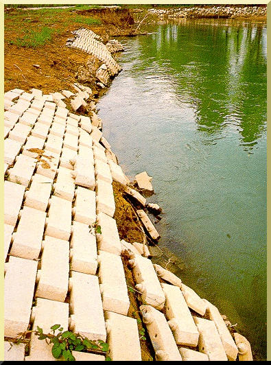 Failure of paved channels due to lack of flexibility