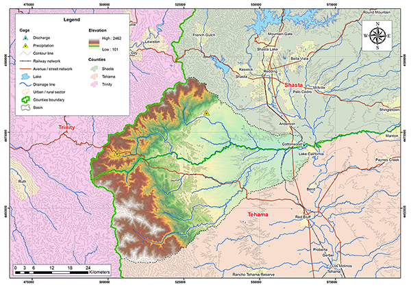  Cottonwood creek basin map.