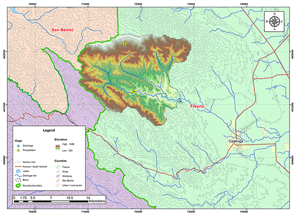  Los Gatos Creek basin map.