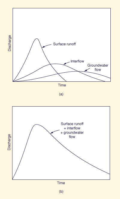 Components of runoff hydrograph