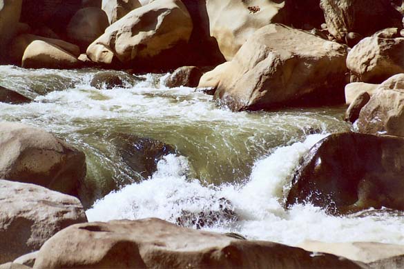 Flow in a mountain stream