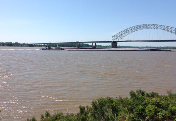 The Mississippi river at Mud Island, Memphis, Tennessee