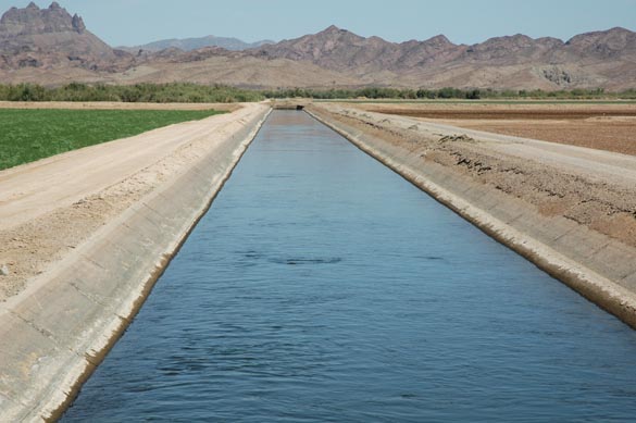 Irrigation canal, Wellton-Mohawk Irrigation District, Wellton, Arizona.