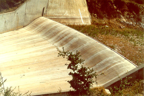 Emergency spillway, Turner reservoir, San Diego, California 