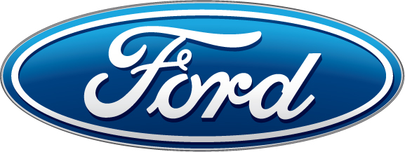 Two vector images of a Ford logo, b/w (left) and filled with color (right) (Source: Graphic Design Forum)