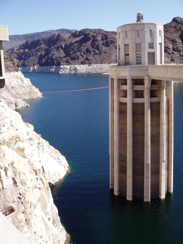 Level of Hoover Dam on April, 2010.