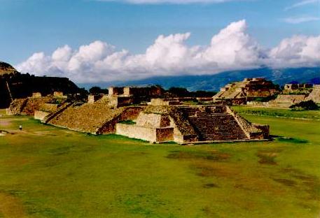 Zapotec remains of Monte Alban near Oaxaca, Mexico. 