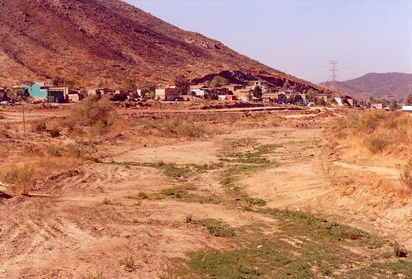 View of Tecate Creek in the El Descanso area (2003).