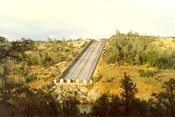 Service spillway at Oroville Dam, northern California.