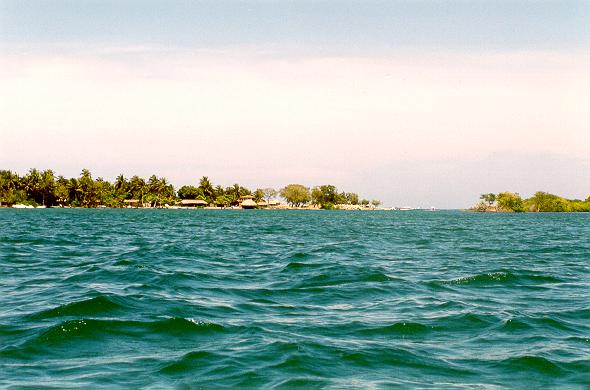 Mouth of Laguna Chacachua, Oaxaca, Mexico.