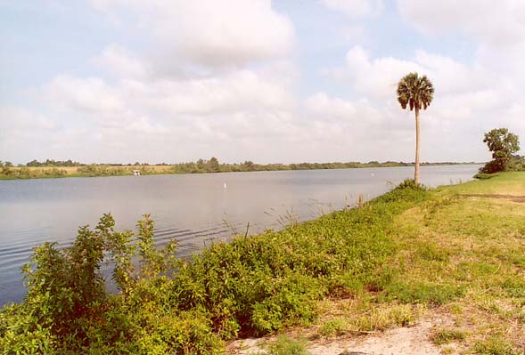 Kissimmee River near its confluence with Lake Okeechobee, South Florida.