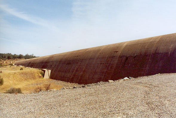 Emergency spillway at Oroville Dam, California