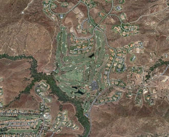 Comparative aerial view and geologic map of the confluence of Thompson Creek with Sycamore Creek