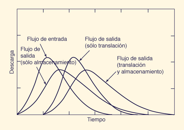 Los procesos de traducción y almacenamiento en el tránsito del canal del arroyo.