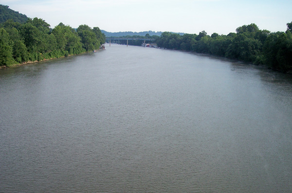 Flood stage in a tropical river