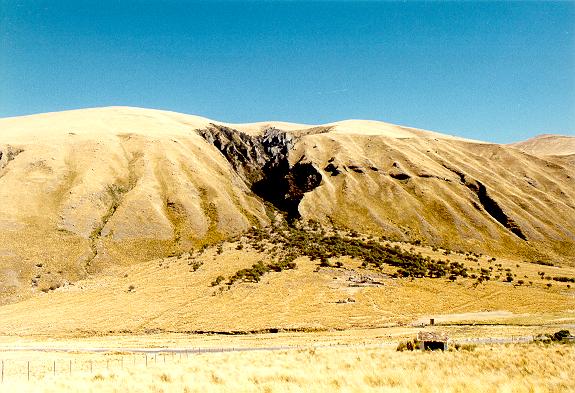 Colluvial cone near Chavin, Ancash, Peru (2003).