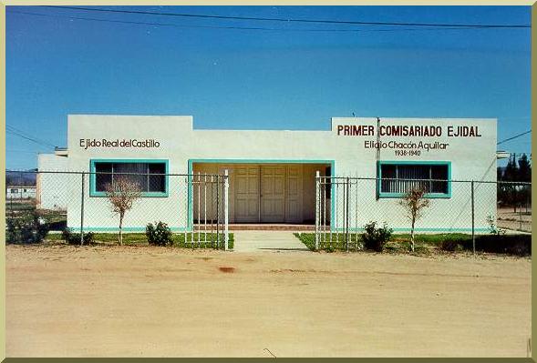 Building of the Commissary, Ejido Real del Castillo, in Ojos Negros