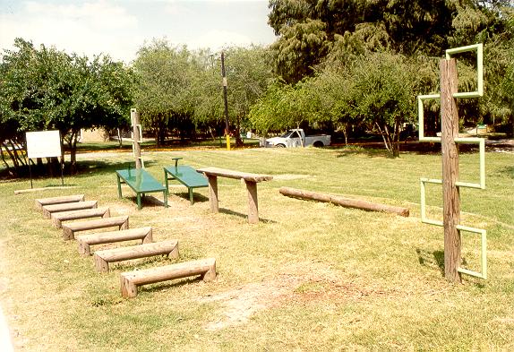 Exercise facilities at Rio La Silla Natural Park.