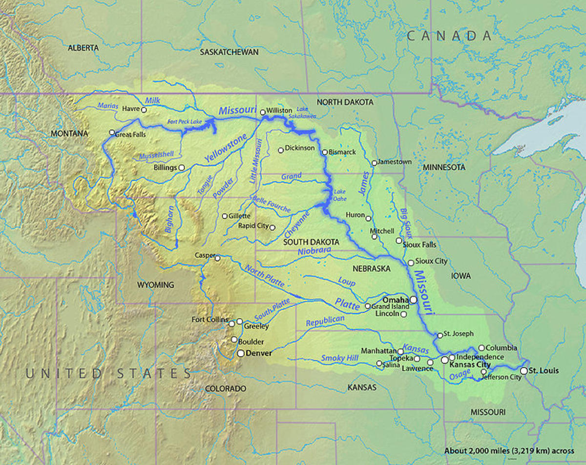 Missouri river basin (Wikimedia Commons)