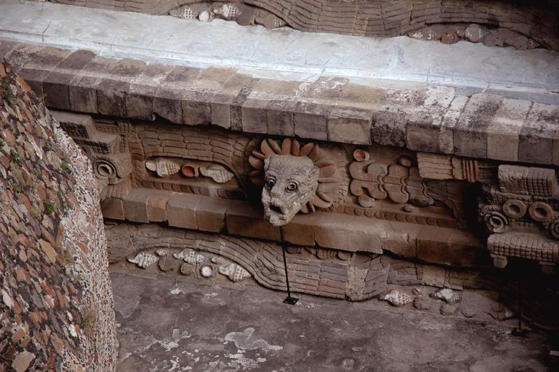 Detail of freeze at Teotihuacan, Mexico (2006).