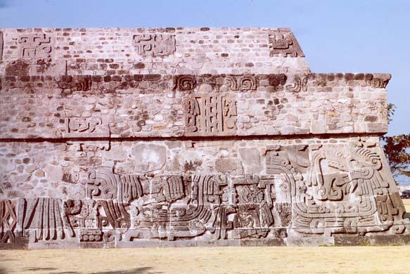 Detail of Xochicalco building.