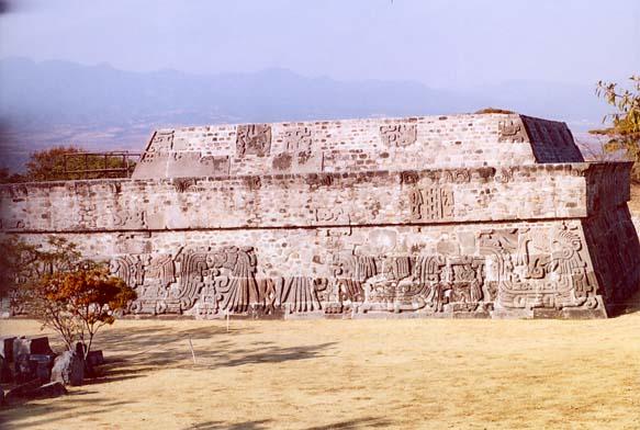 View of main building at Xochicalco complex.