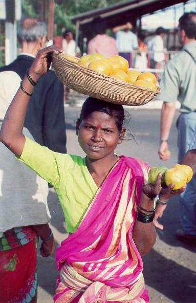 Street vendor in Panjim, Goa, Southern India.  