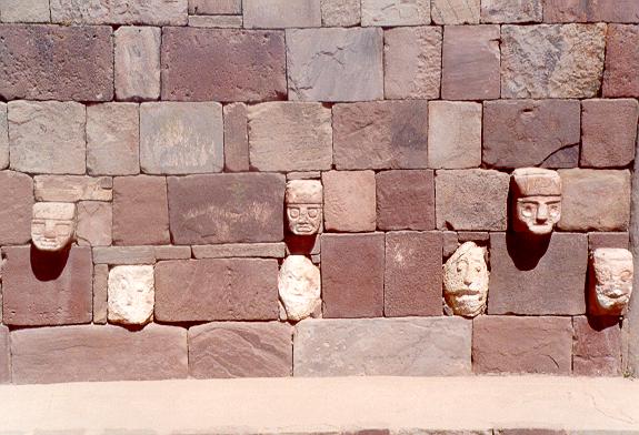 Detail of Tiwanaku, in the Bolivian Altiplano. 
