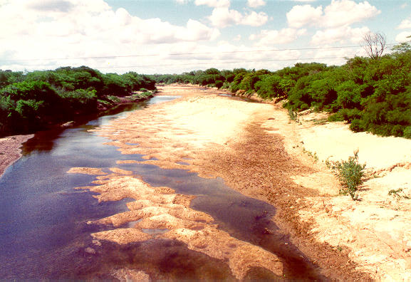 Rio Pajeu at Floresta, in the backlands of Pernambuco, Brazil (1992).