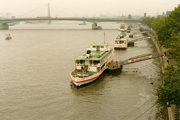 River Rhine at Cologne (Koln), Germany (1986). 