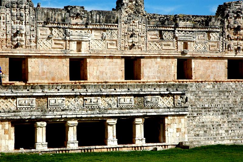 Freezes at building at Uxmal, Mexico (2006).