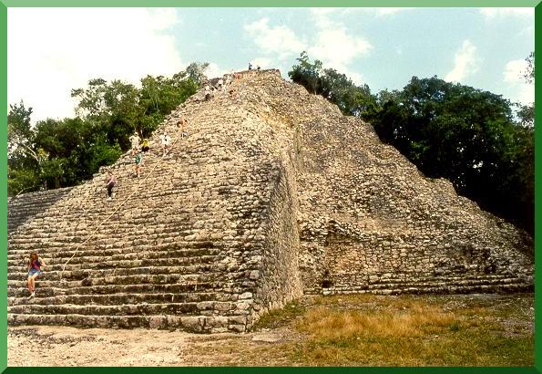 Main pyramid at Coba, Yucatan, Mexico.